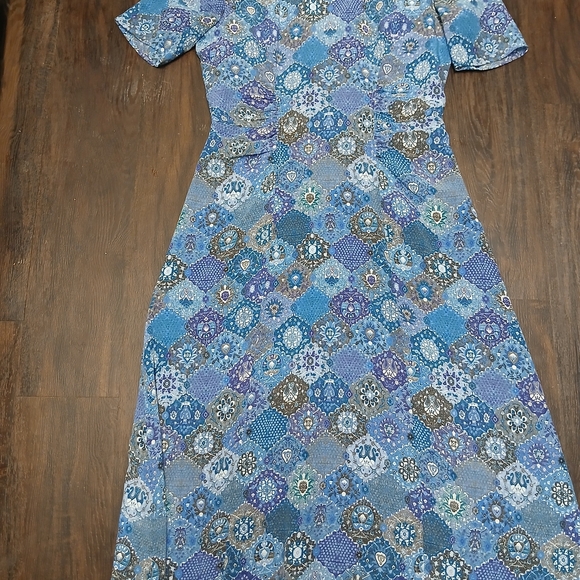 Altuzarra Blue Patterned Midi Dress - Picture 8 of 8